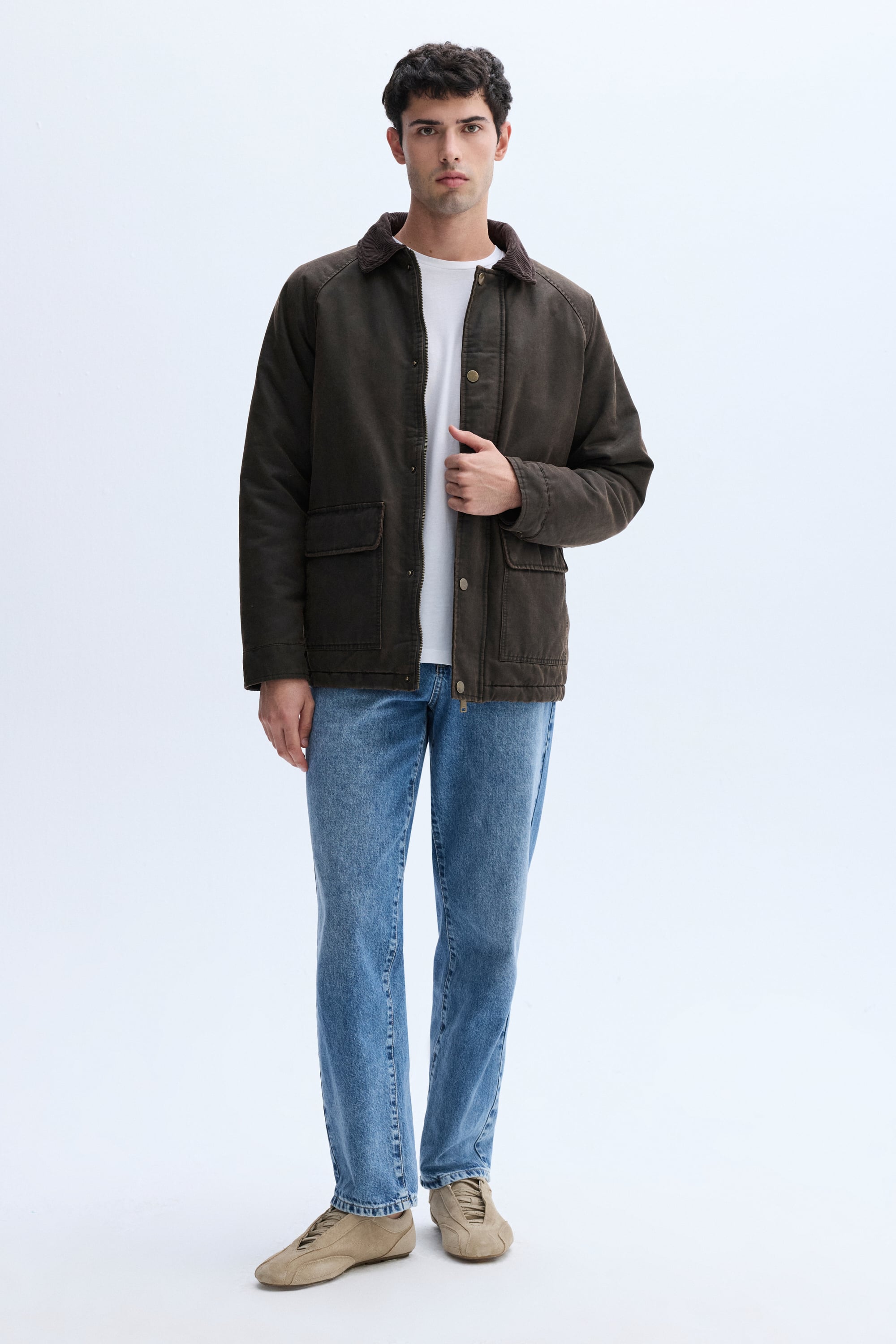 KADİFE YAKA MUMLU MONT