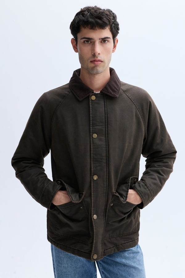 KADİFE YAKA MUMLU MONT