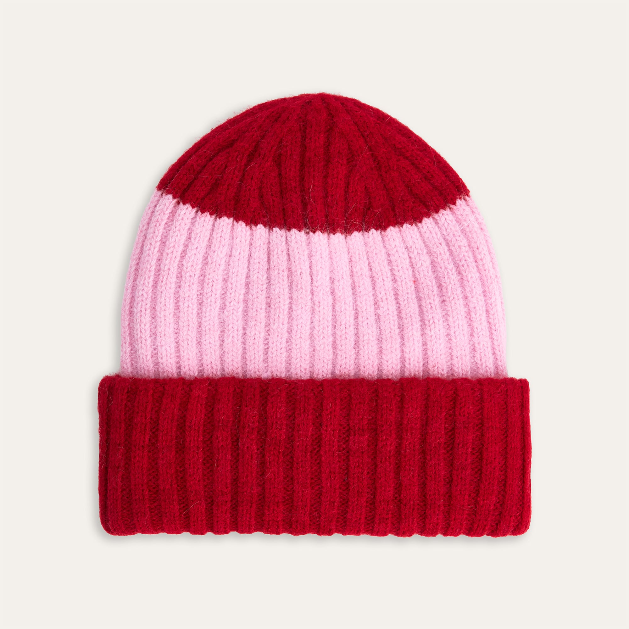 YÜN KARIŞIMLI RENK BLOKLU BERE