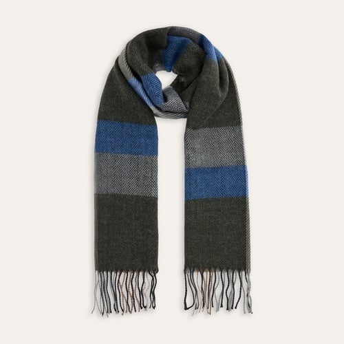 ÇİZGİLİ YÜN KARIŞIMLI ATKI