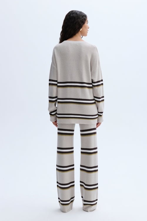 LOOSE FIT ÇİZGİLİ KAZAK