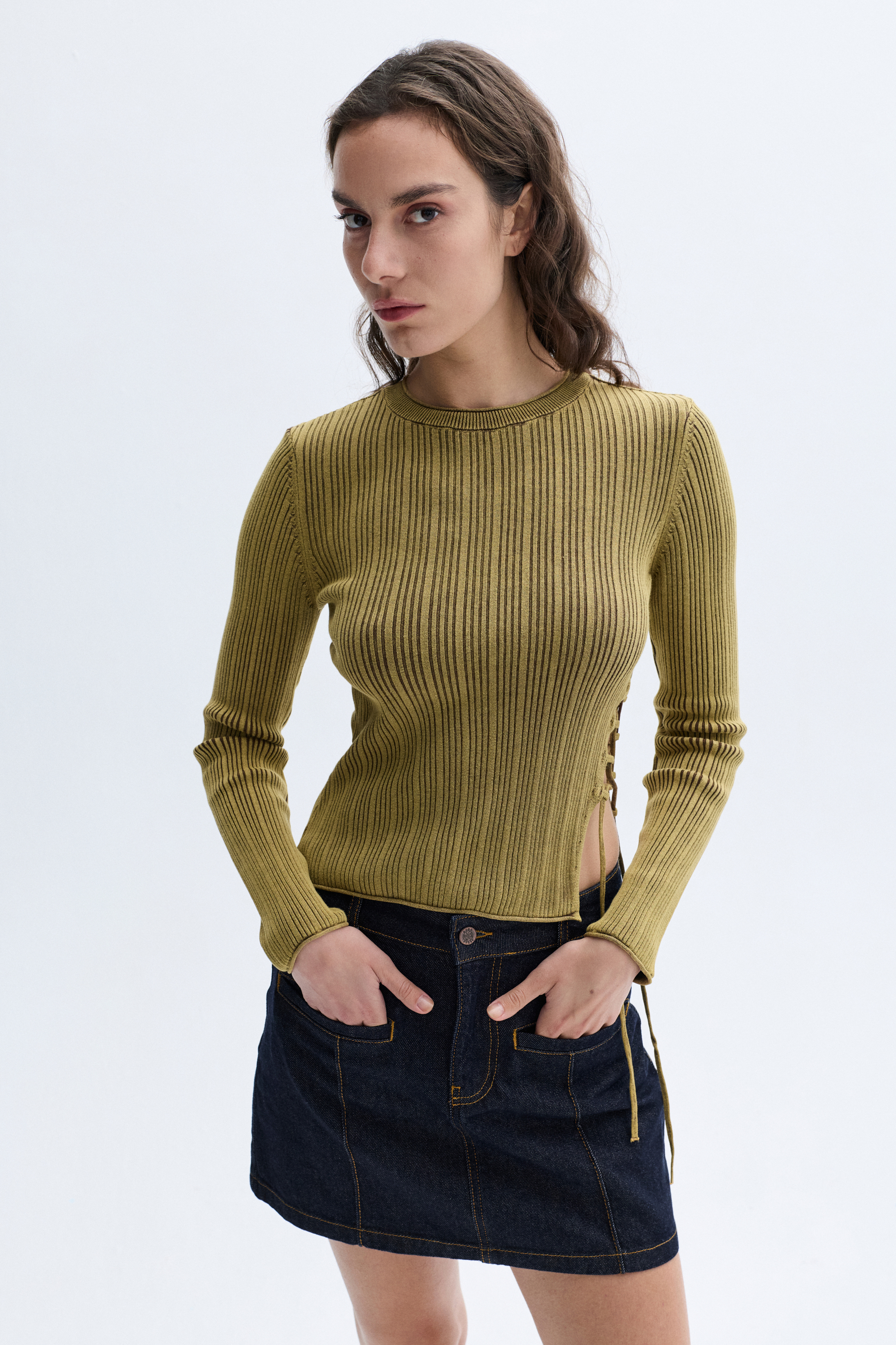 FITTED BAĞLAMA DETAYLI KAZAK