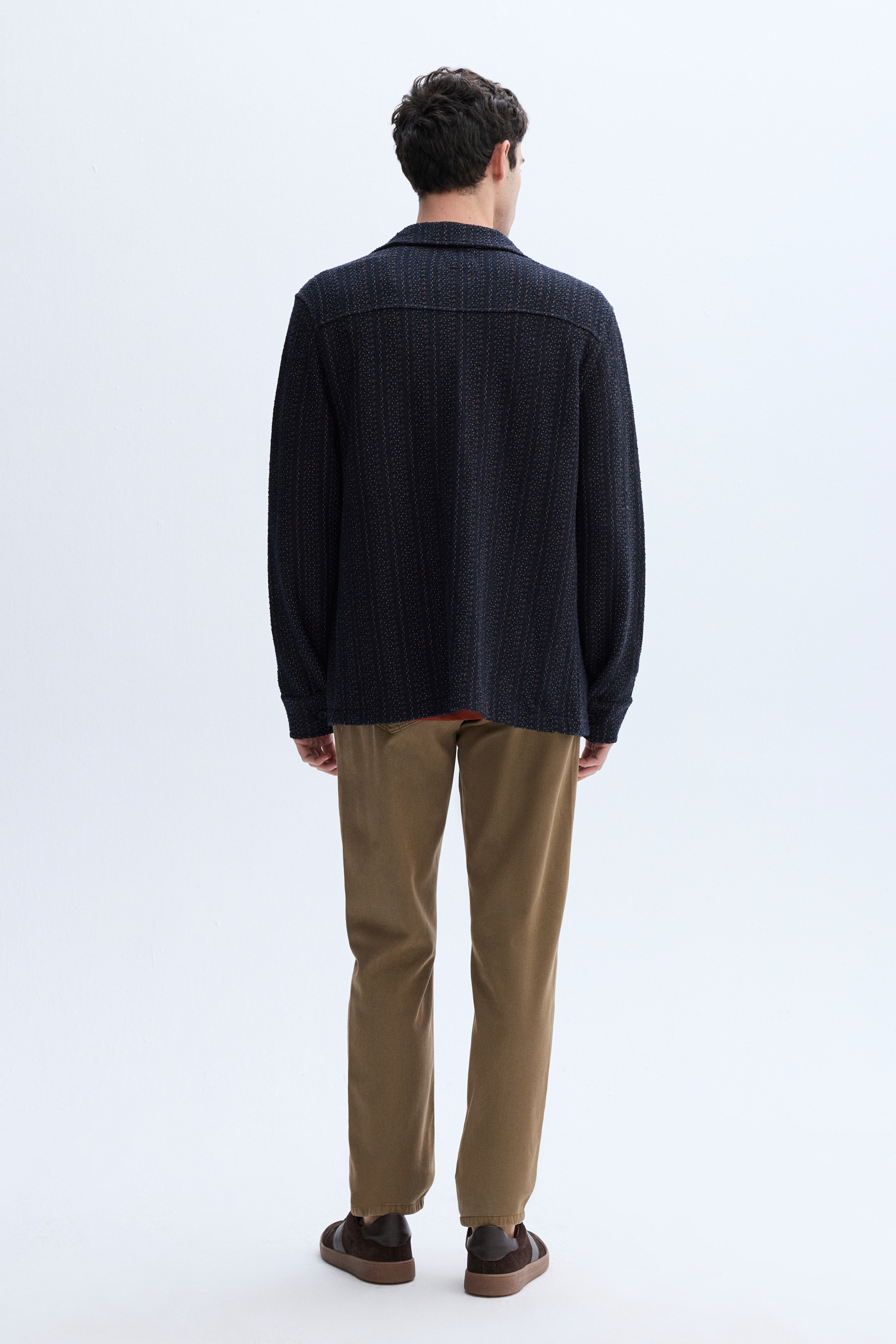 ÇİZGİLİ ÖRME GÖMLEK CEKET