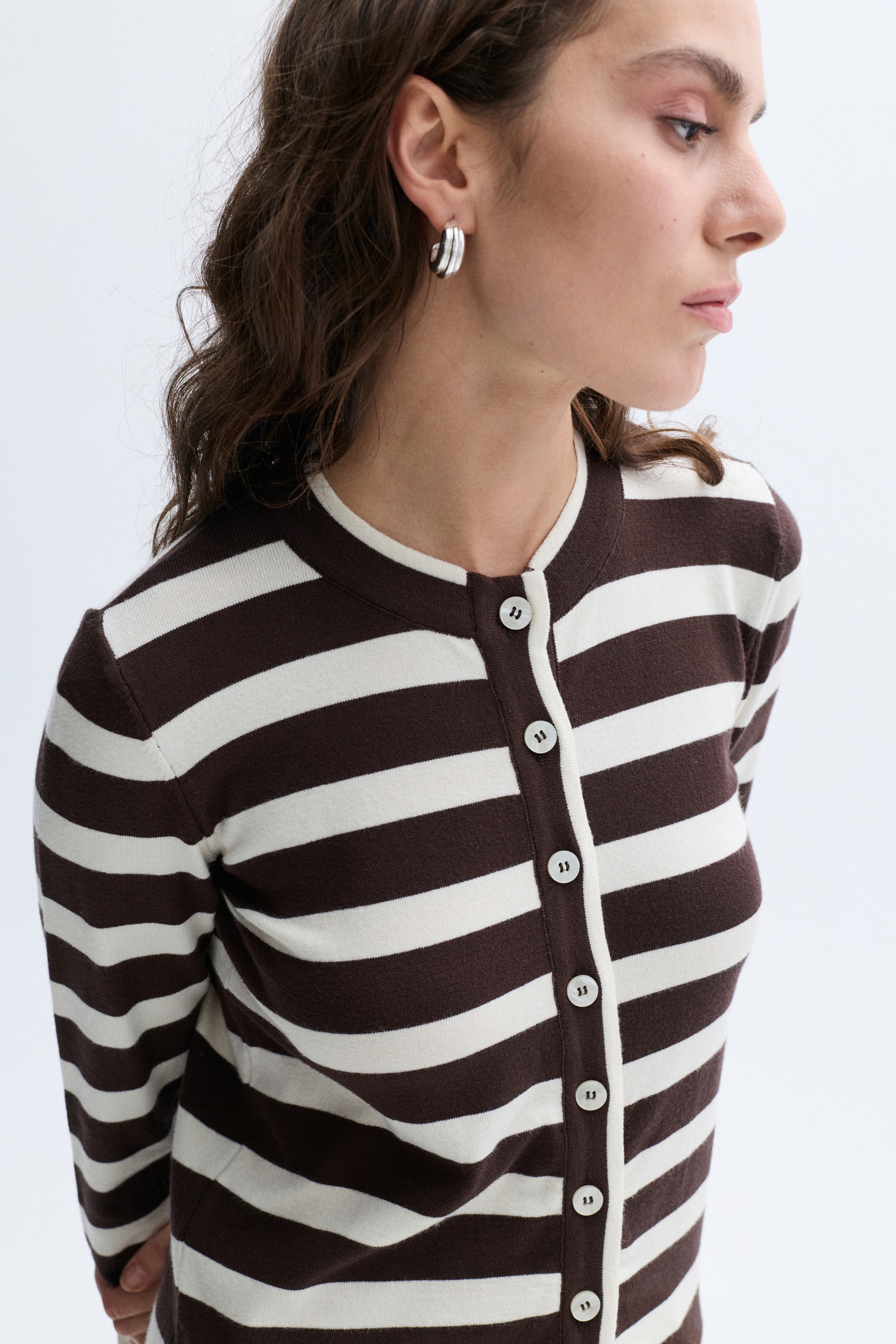 FITTED ÇİZGİLİ HIRKA