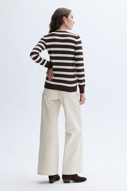 FITTED ÇİZGİLİ HIRKA