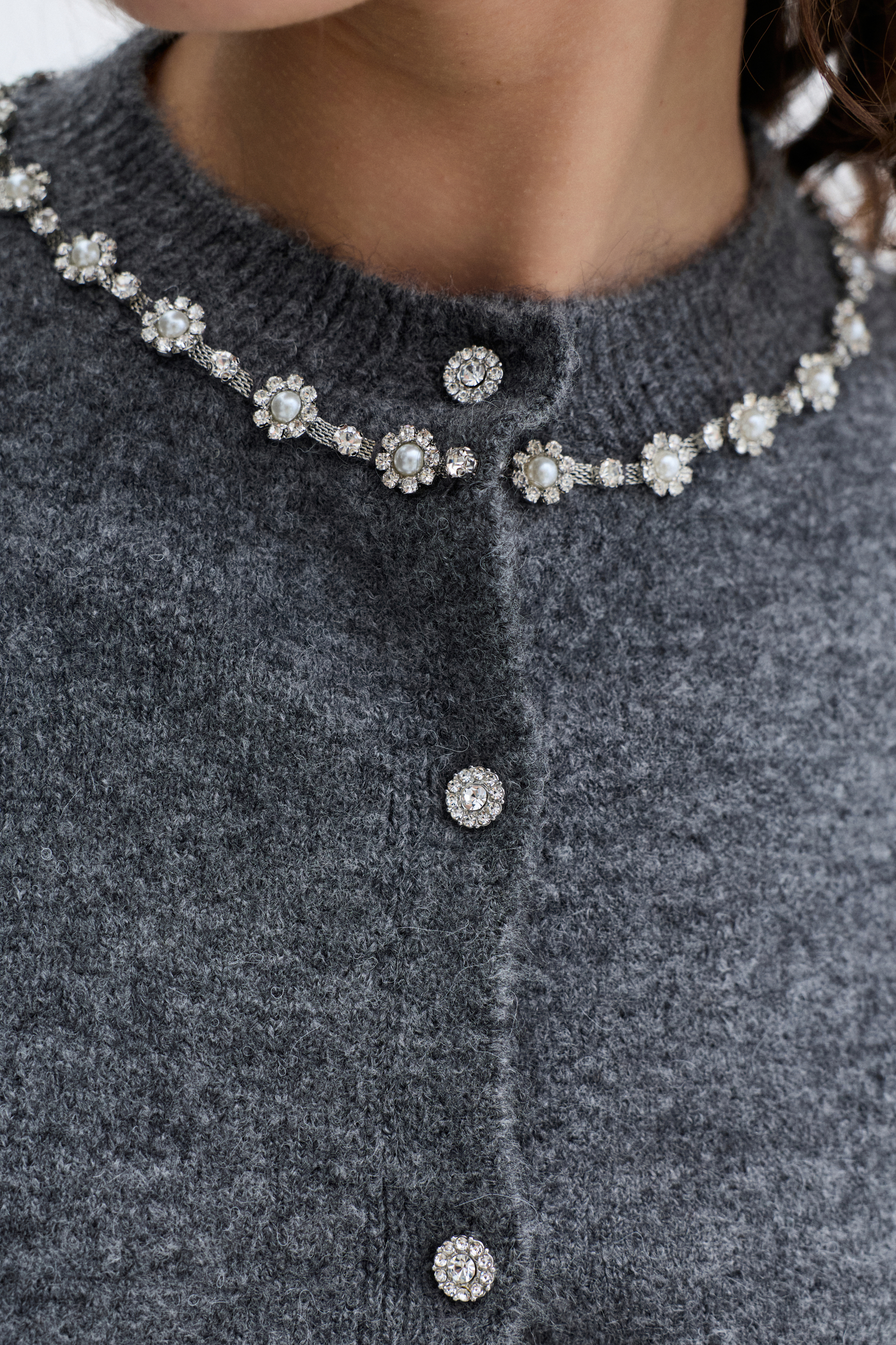 TAŞLI BİSİKLET YAKA KAZAK