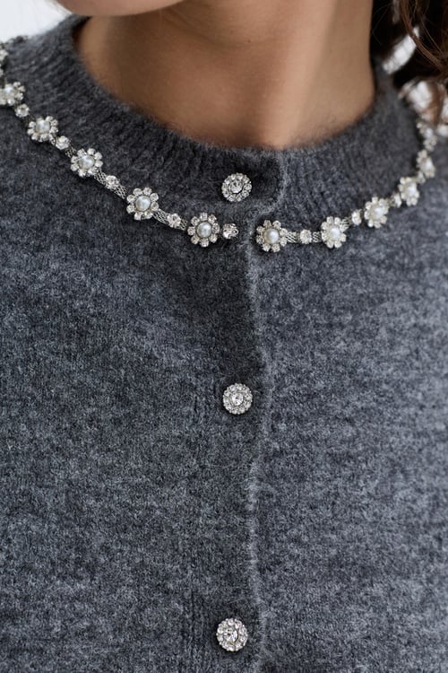 TAŞLI BİSİKLET YAKA KAZAK