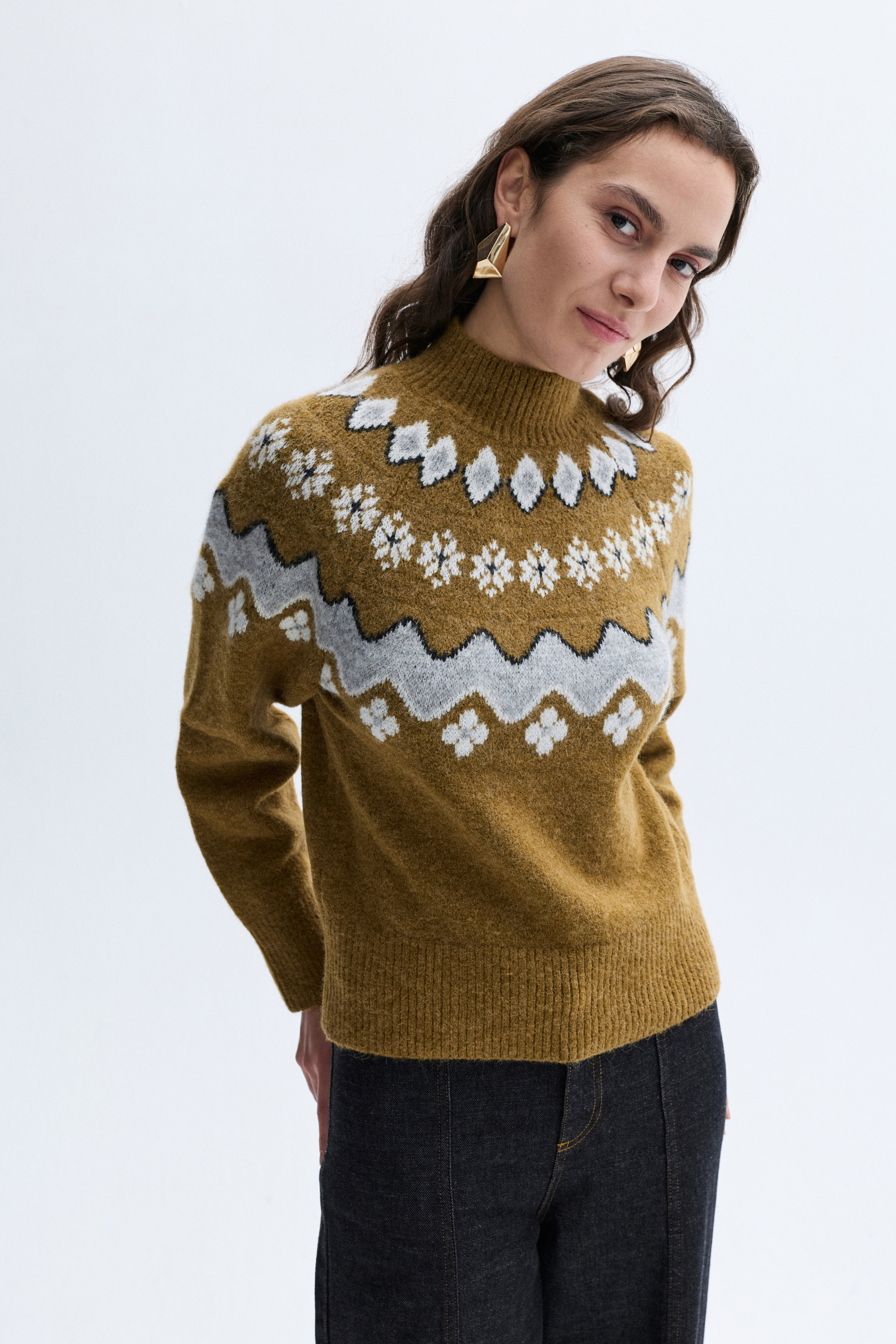 JAKARLI LOOSE FIT BALIKÇI YAKA KAZAK