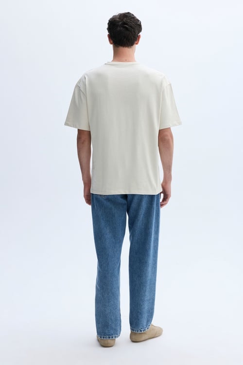 BASKILI BİSİKLET YAKA OVERSIZE T-SHIRT