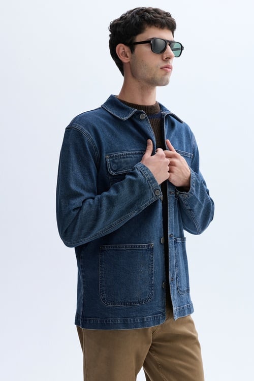 ÇOK CEPLİ CASUAL JEAN CEKET