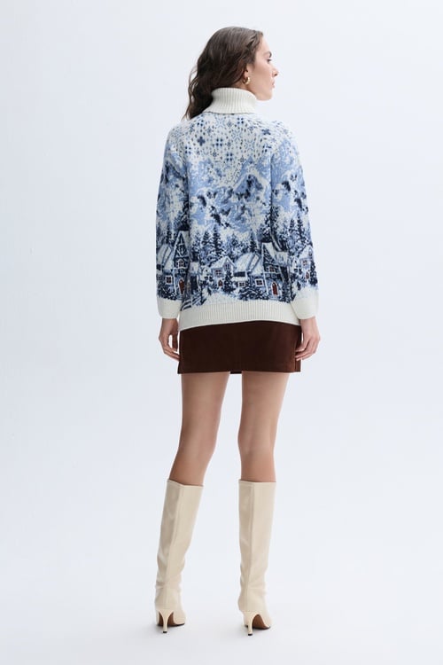 LOOSE FIT JAKARLI BALIKÇI YAKA KAZAK