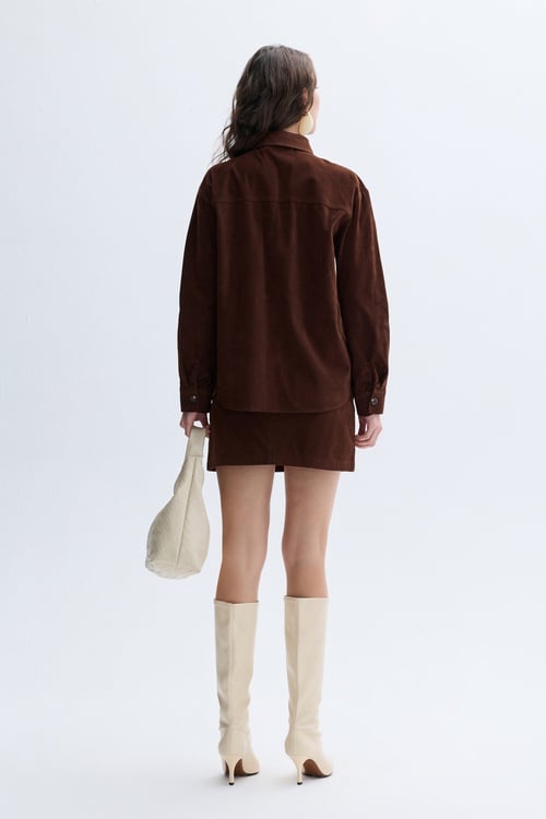 SÜET DOKULU MİNİ ETEK