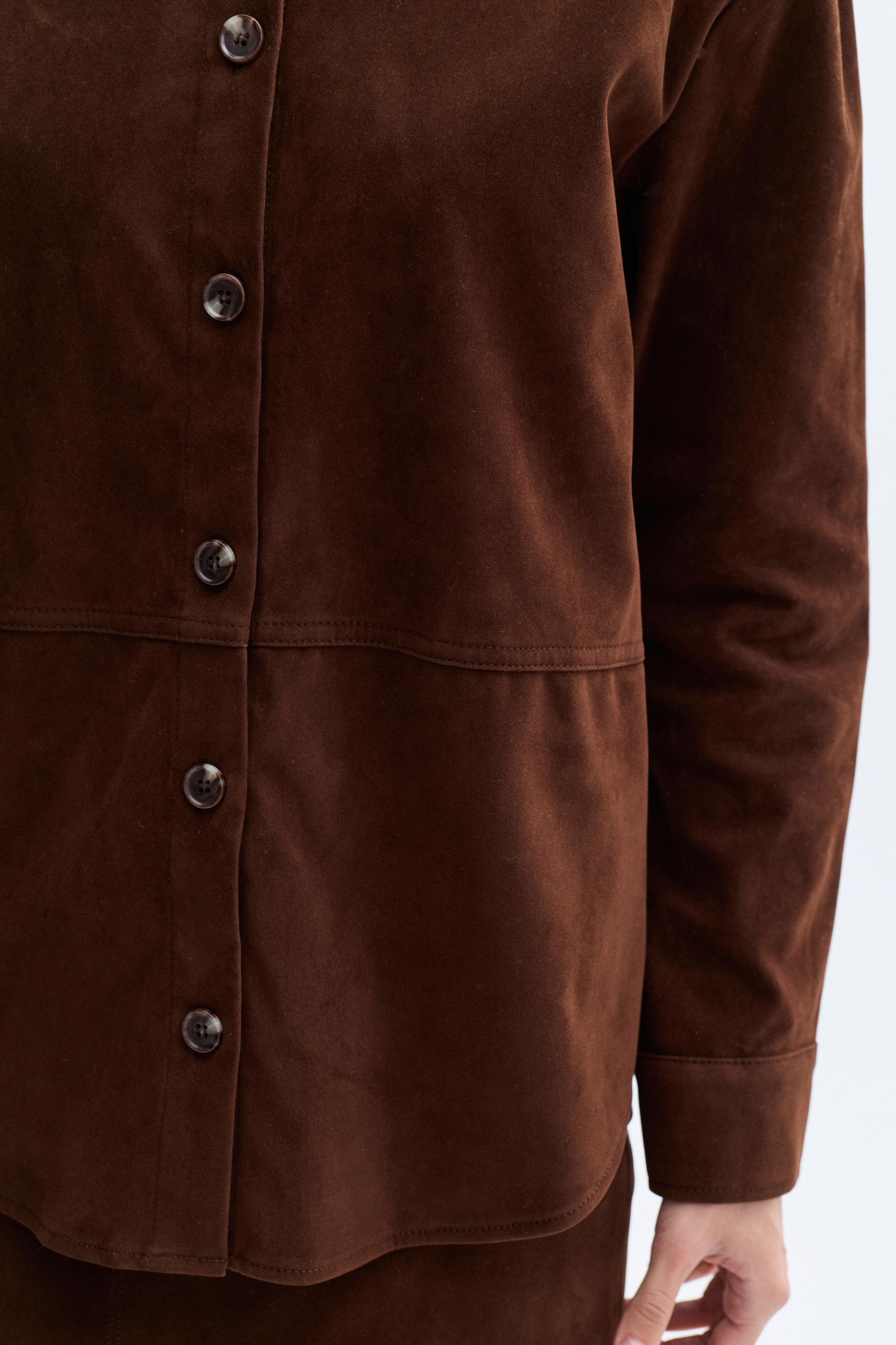 OVERSIZE SÜET DOKULU CASUAL CEKET