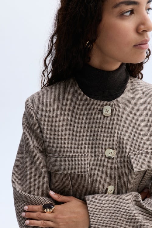 EKOSELİ FITTED ÇOK CEPLİ CASUAL CEKET