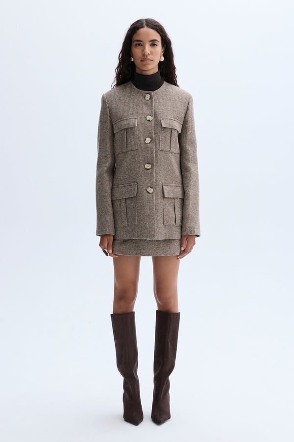 EKOSELİ FITTED ÇOK CEPLİ CASUAL CEKET