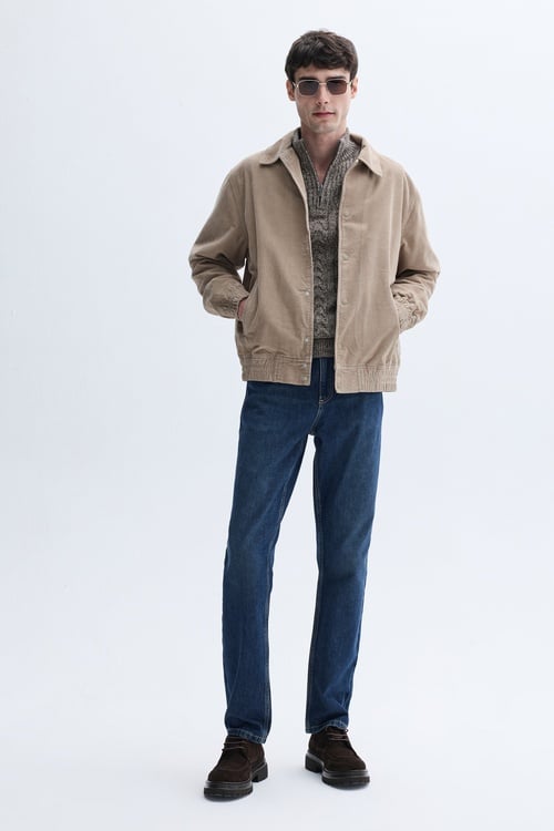 REGULAR FIT KADİFE DOKULU BOMBER CEKET