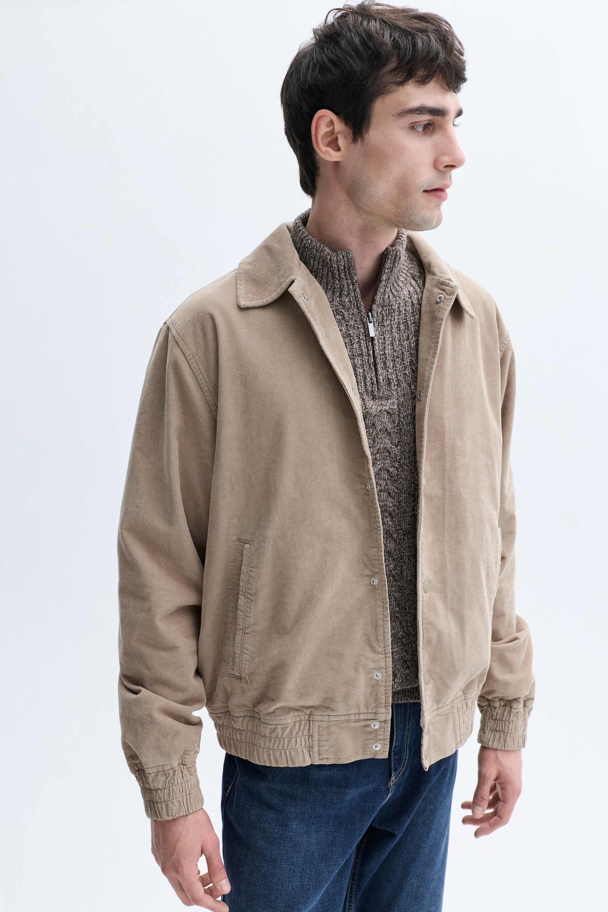 REGULAR FIT KADİFE DOKULU BOMBER CEKET