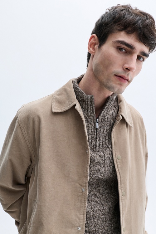 REGULAR FIT KADİFE DOKULU BOMBER CEKET