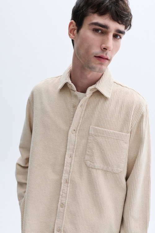 REGULAR FIT UZUN KOLLU KADİFE GÖMLEK