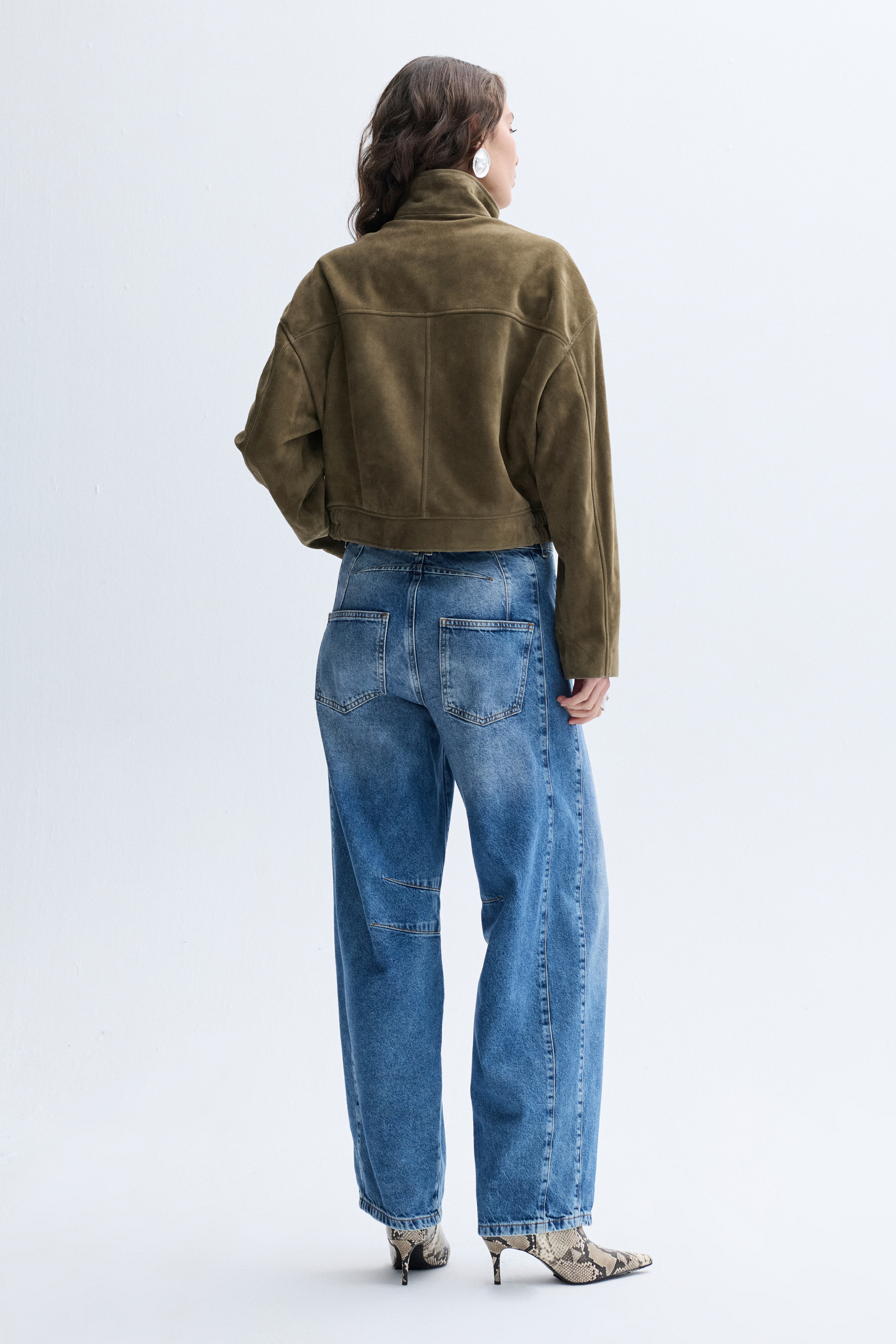 HAKİKİ DERİ OVERSIZE TRUCKER CEKET