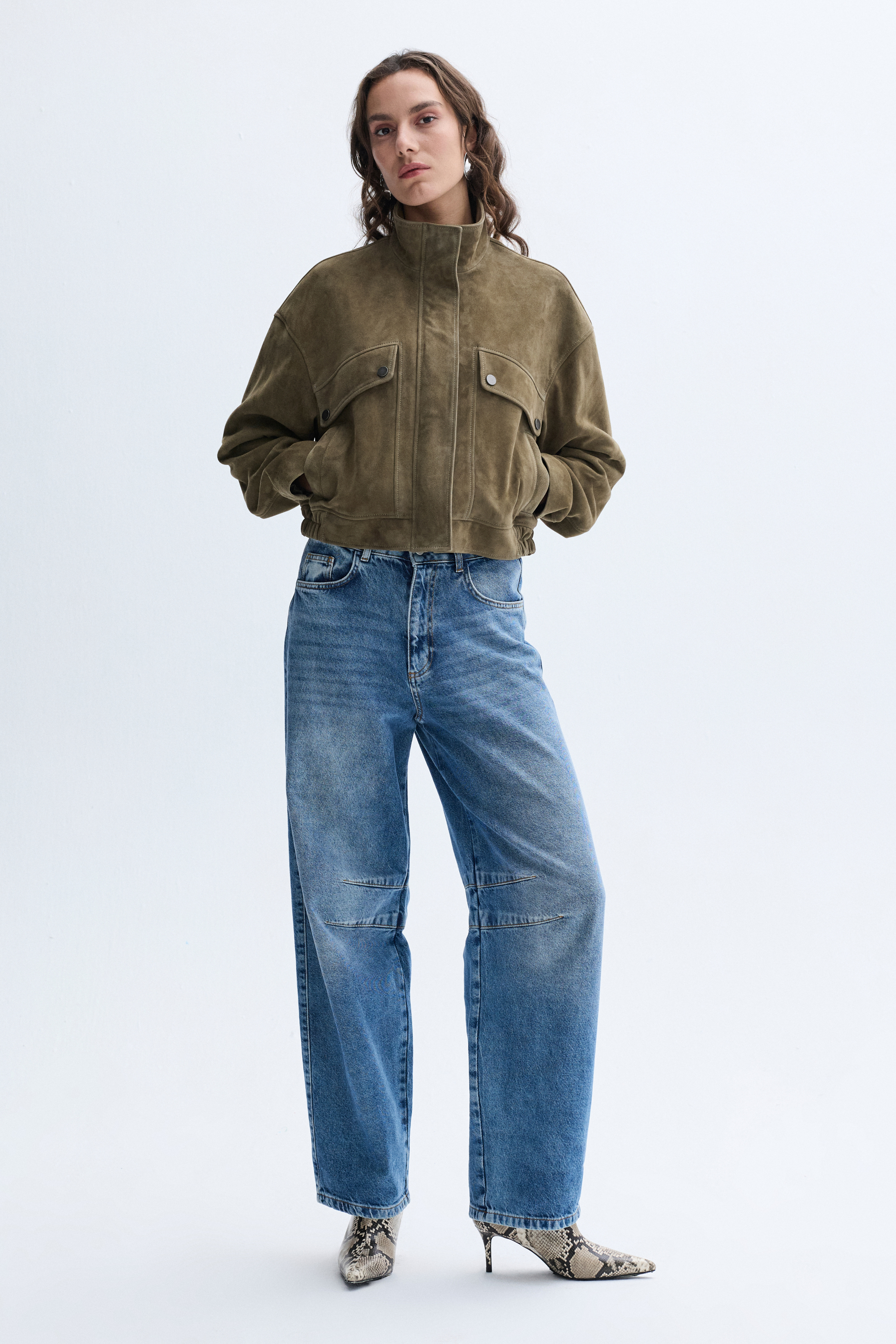 HAKİKİ DERİ OVERSIZE TRUCKER CEKET