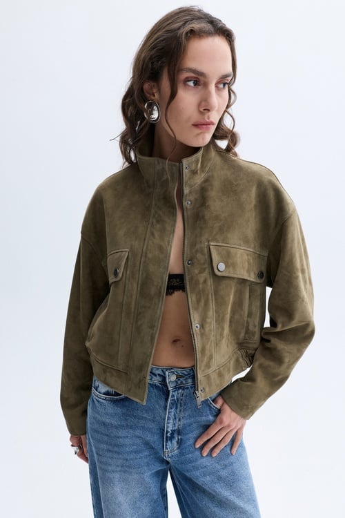 HAKİKİ DERİ OVERSIZE TRUCKER CEKET