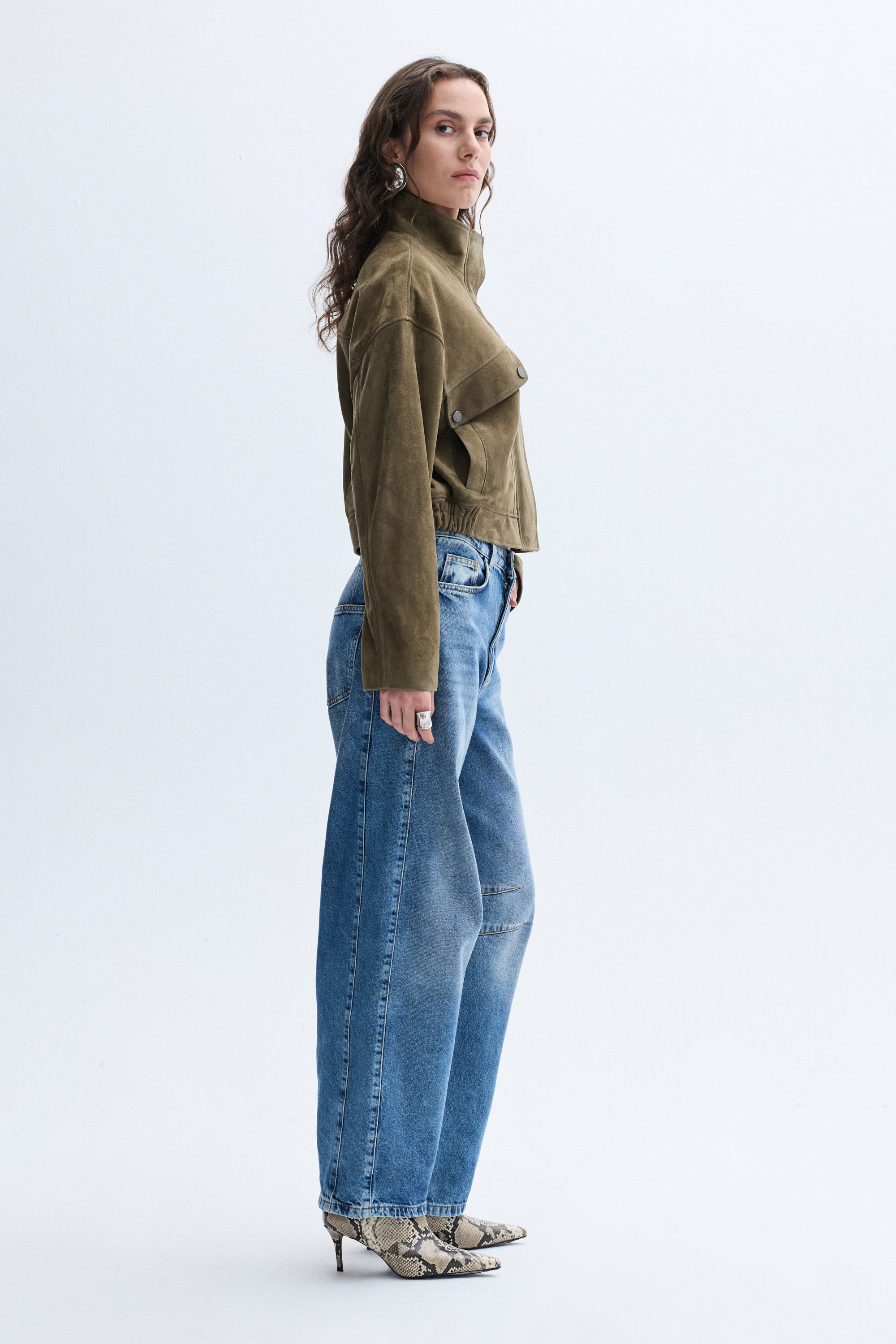 HAKİKİ DERİ OVERSIZE TRUCKER CEKET