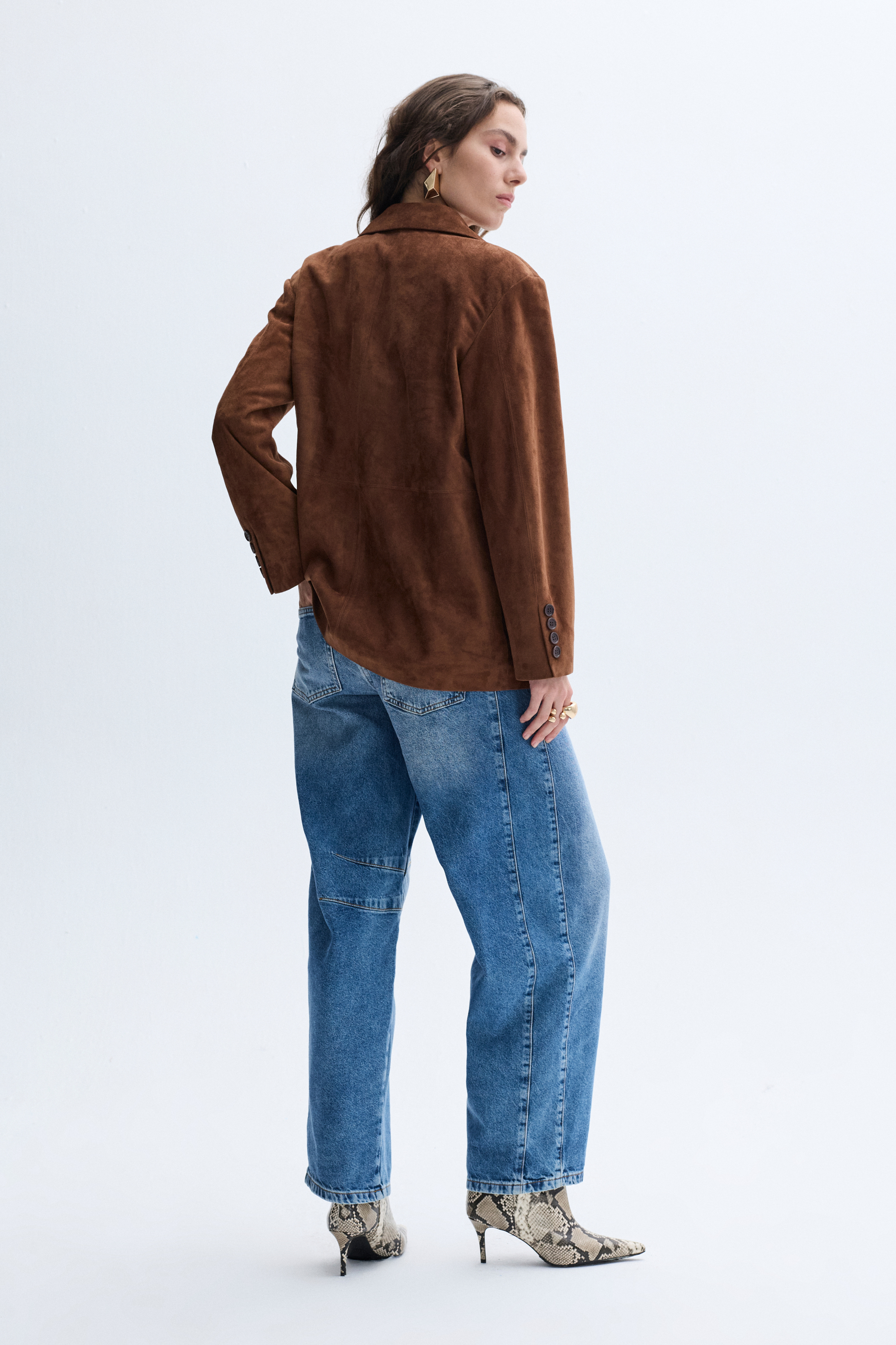 LOOSE FIT HAKİKİ DERİ BLAZER CEKET