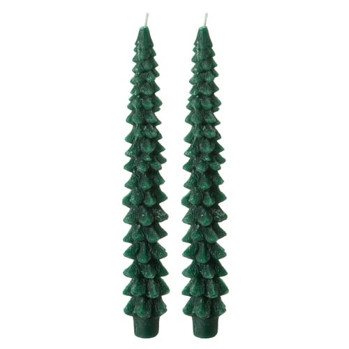 JOY PINETREE 2'Lİ SET MUM YEŞİL