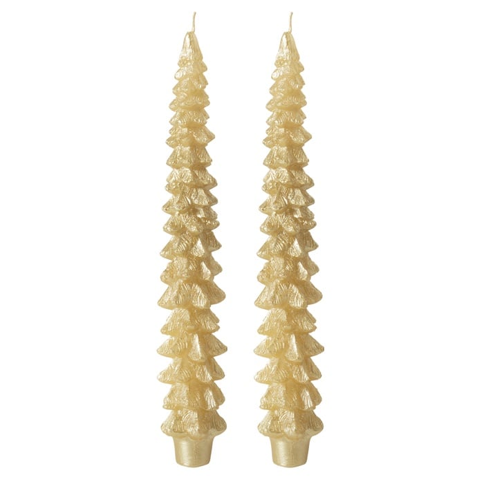 JOY PINETREE 2'Lİ SET MUM GOLD