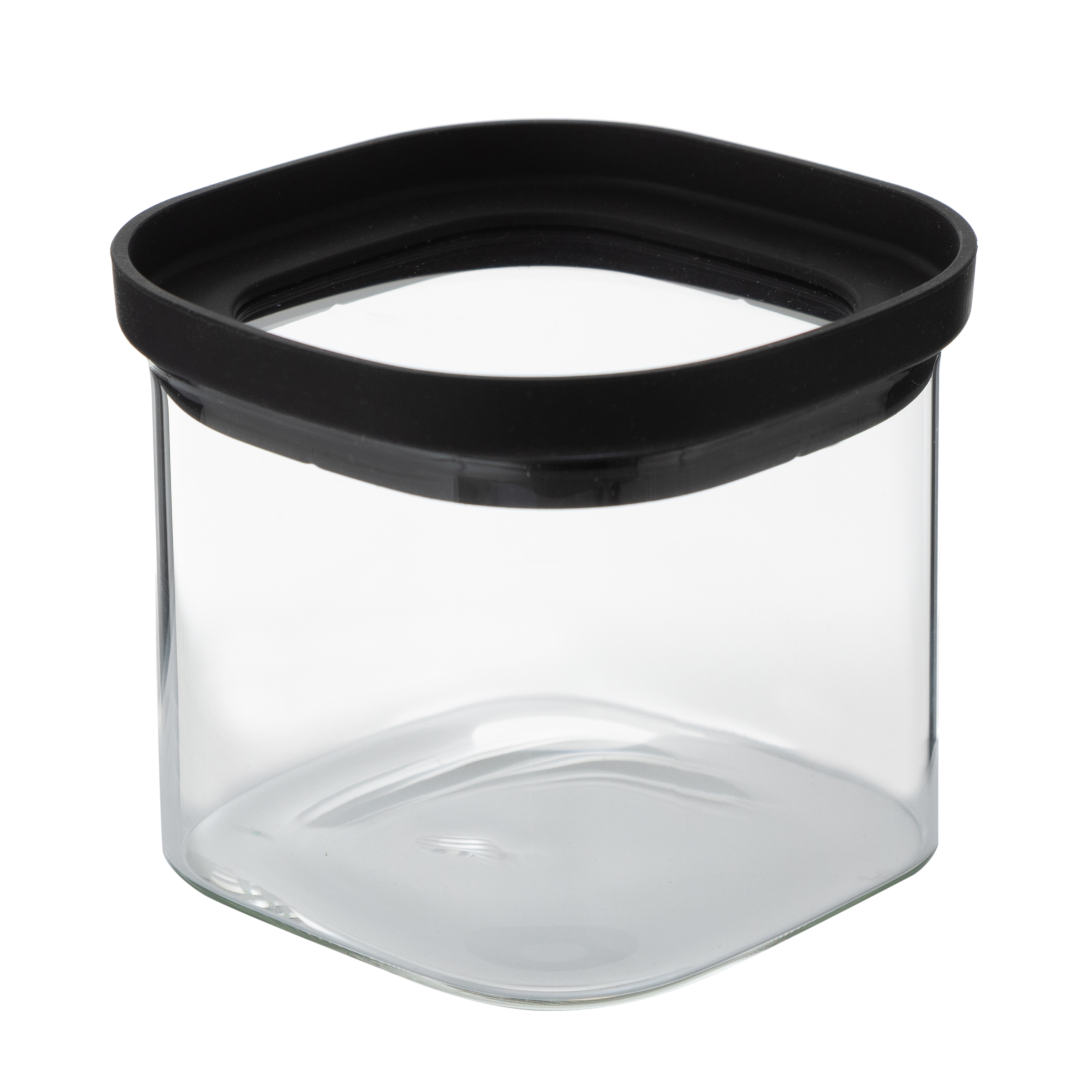 KARE CAM KAVANOZ SİLİKON-CAM KAPAK 600 ML