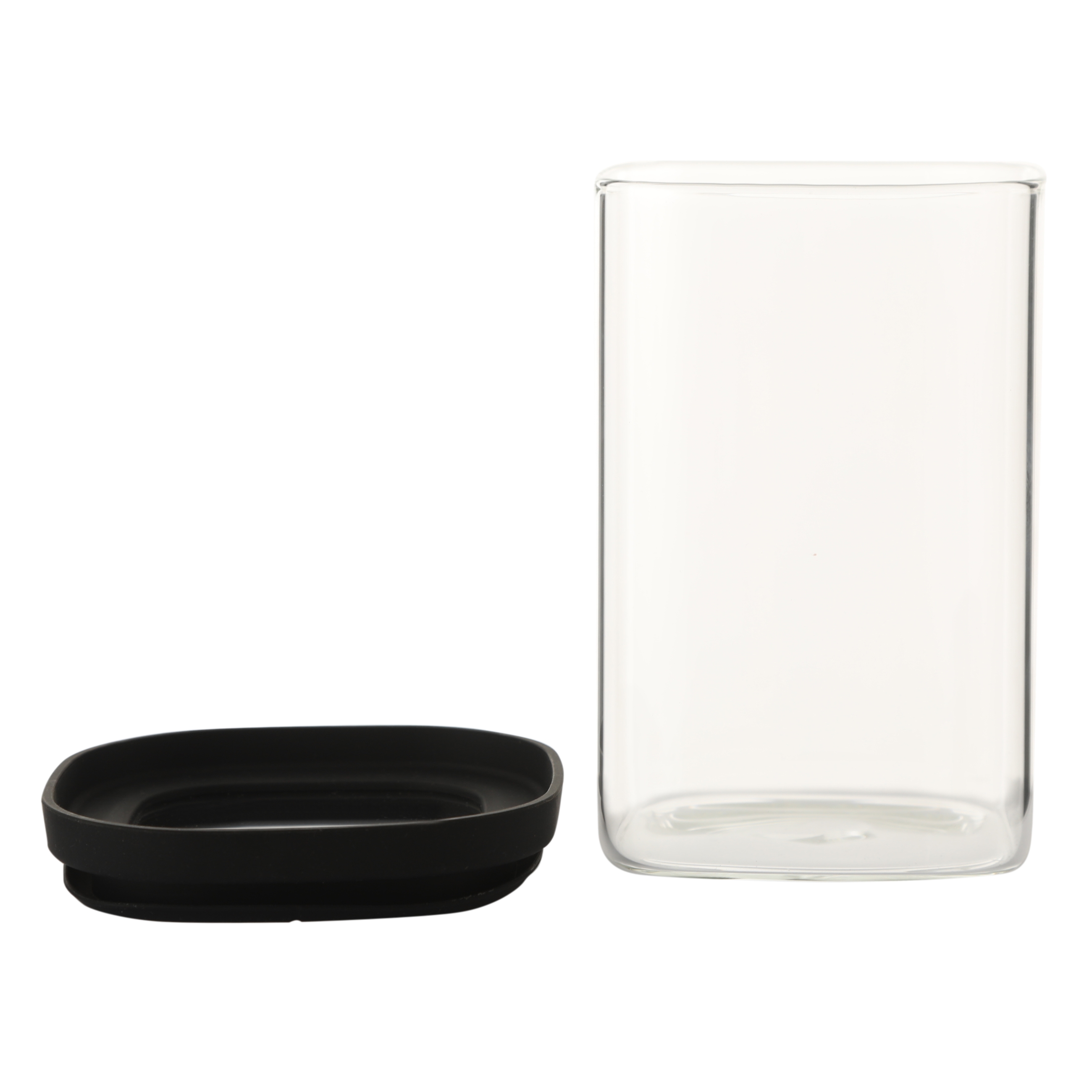 KARE CAM KAVANOZ SİLİKON-CAM KAPAK 1200 ML