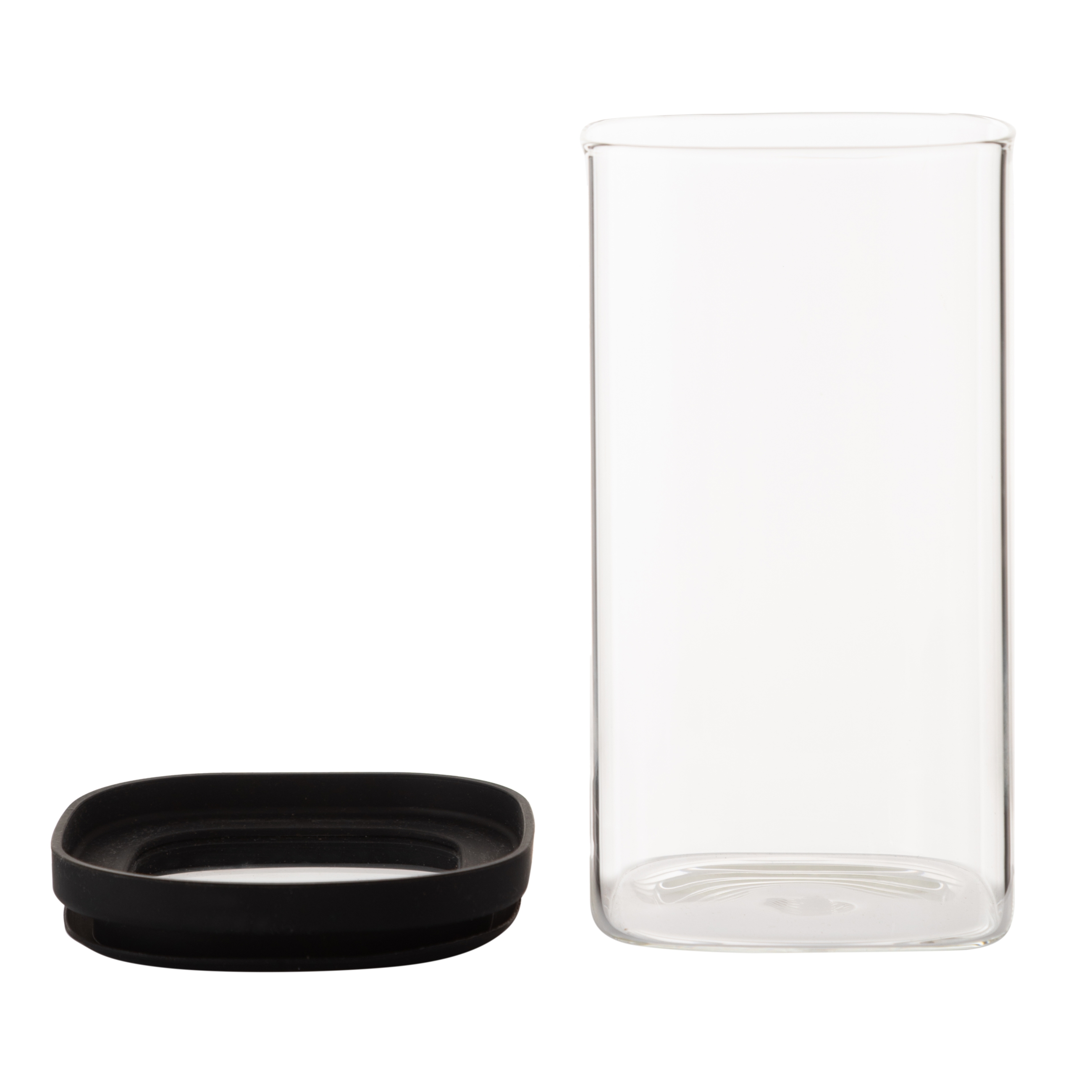 KARE CAM KAVANOZ SİLİKON-CAM KAPAK 1500 ML