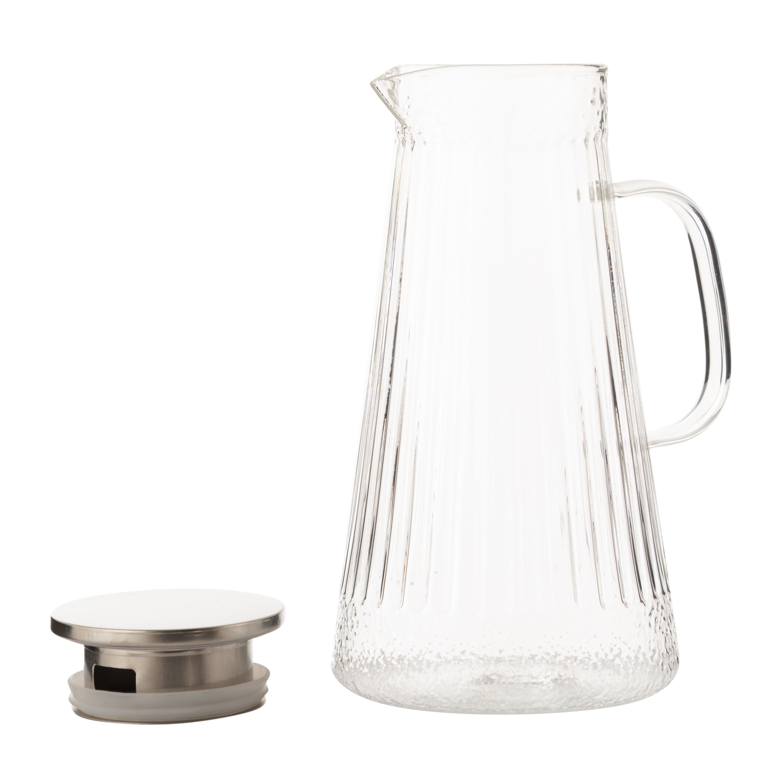 METAL KAPAKLI CAM SÜRAHI 1800 ML