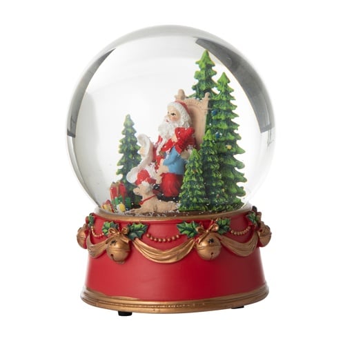 MÜZİKLİ NOEL BABA KAR KÜRESİ 12 CM