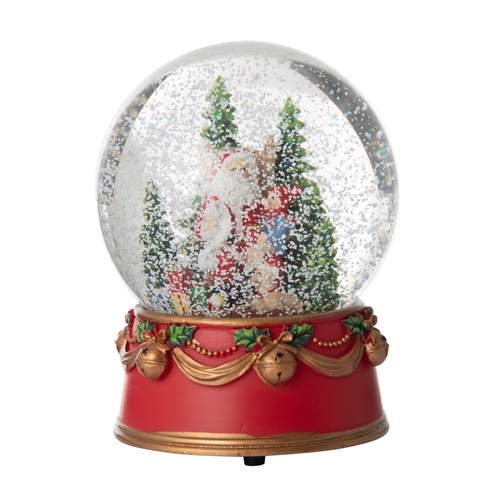 MÜZİKLİ NOEL BABA KAR KÜRESİ 12 CM