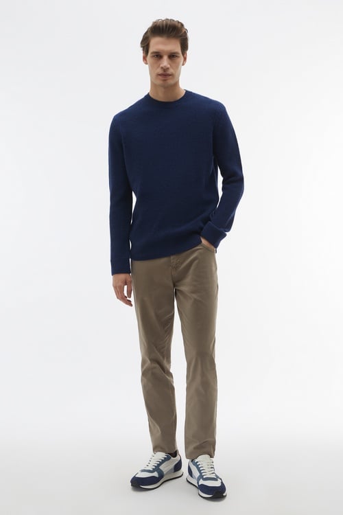 TEKSTÜRLÜ YÜN KARIŞIMLI KAZAK