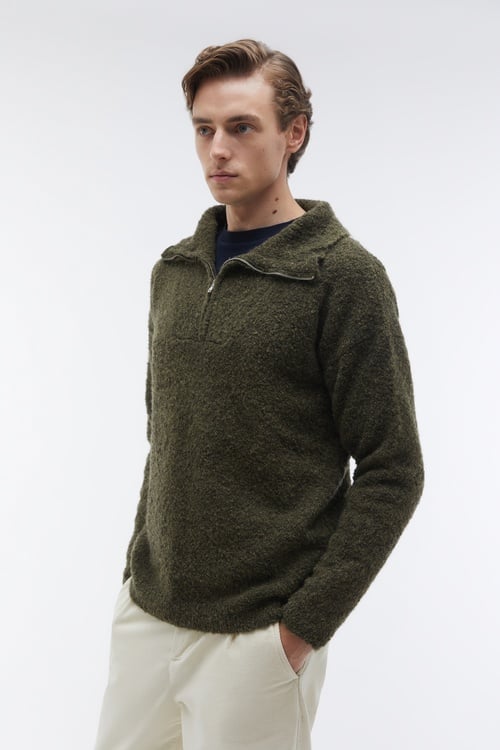 YÜN KARIŞIMLI POLO YAKA KAZAK