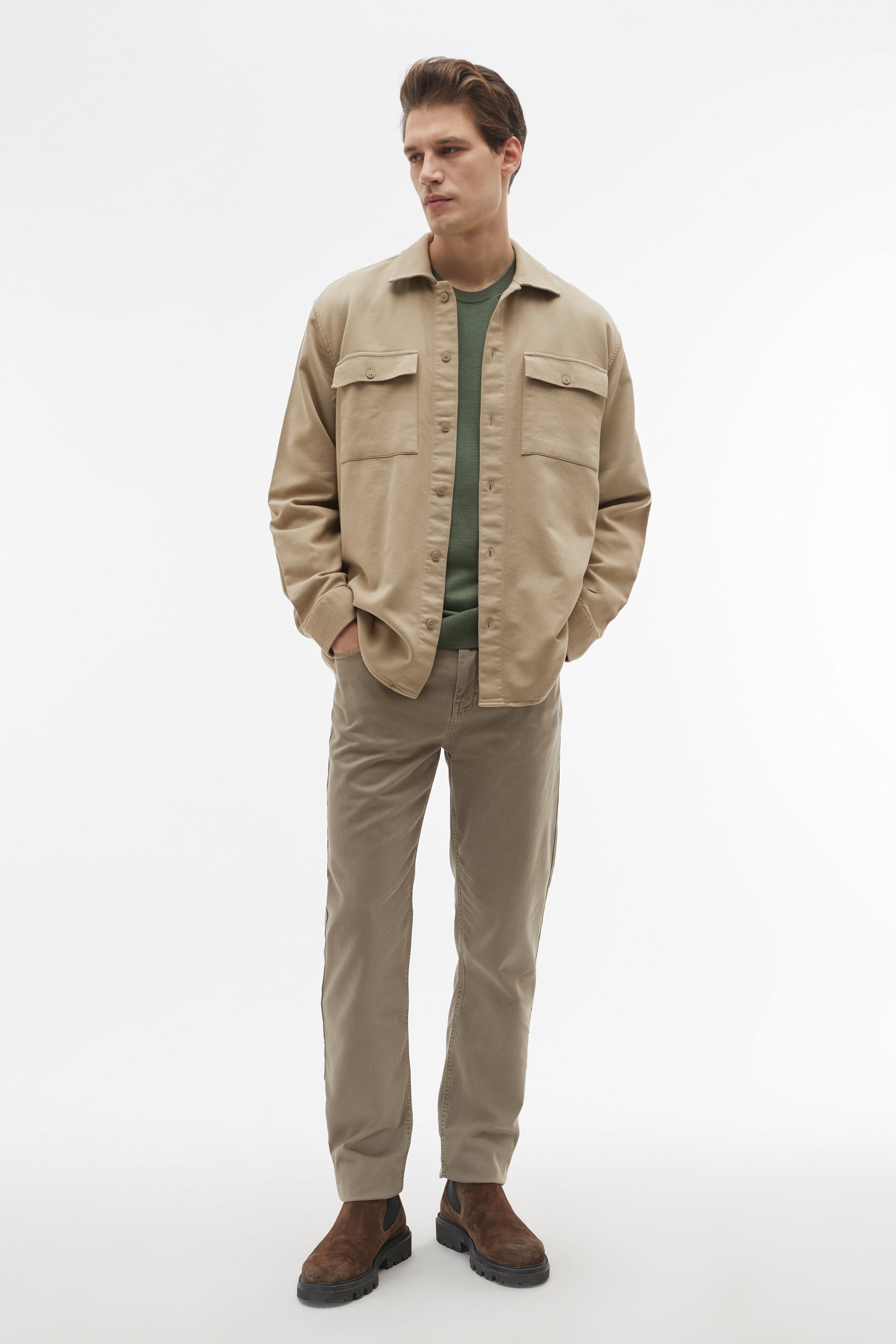 ÇİFT CEPLİ REGULAR FIT UZUN KOLLU GÖMLEK