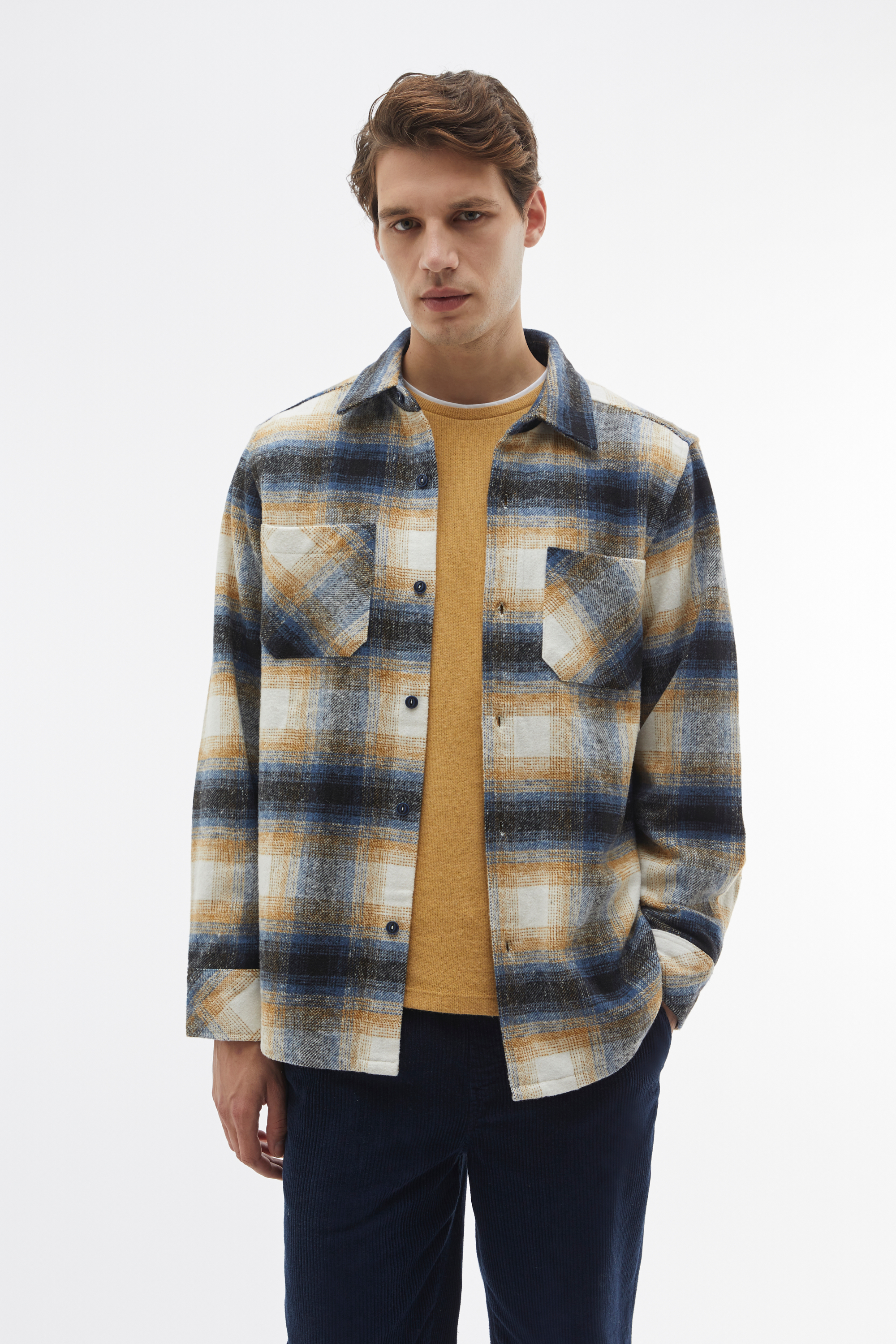 EKOSELİ ÇİFT CEPLİ GÖMLEK