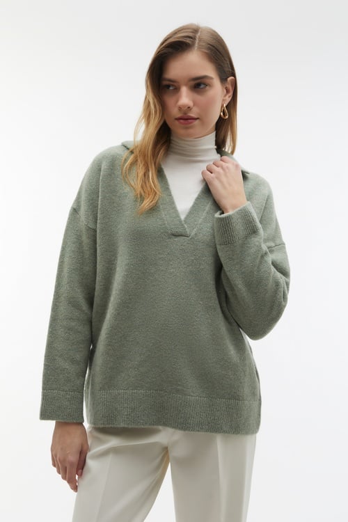 POLO YAKA LOOSE FIT KAZAK