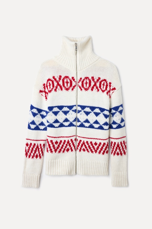 JAKARLI DİK YAKA FERMUARLI HIRKA