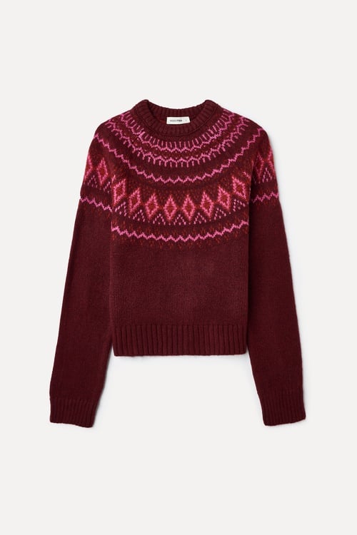 JAKARLI BİSİKLET YAKA KAZAK