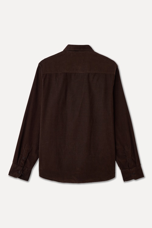 REGULAR FIT UZUN KOLLU KADİFE GÖMLEK