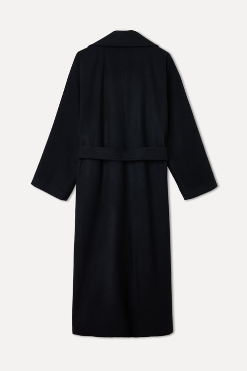 YÜN KARIŞIMLI OVERSIZE UZUN KAŞE KABAN