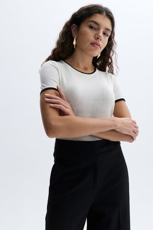 BİSİKLET YAKA KISA KOLLU TRİKO T-SHIRT