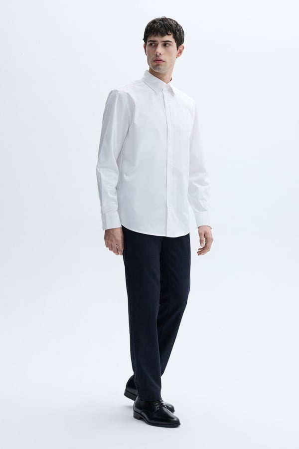 SLIM STRAIGHT FIT ÇİZGİLİ KLASİK PANTOLON