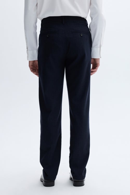 SLIM STRAIGHT FIT ÇİZGİLİ KLASİK PANTOLON