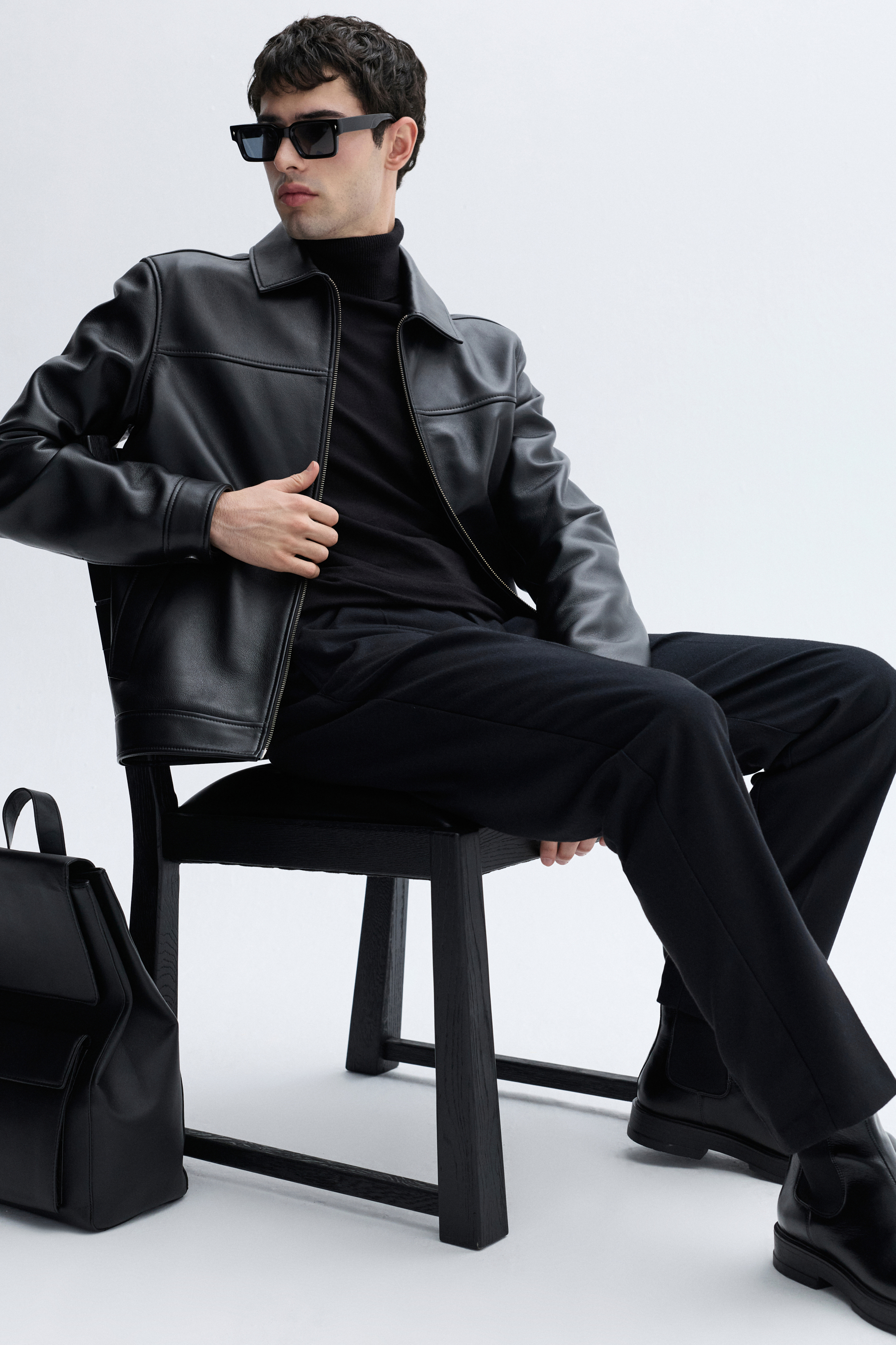 FERMUARLI HAKİKİ DERİ CEKET