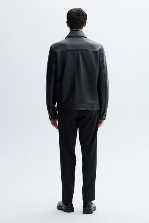 FERMUARLI HAKİKİ DERİ CEKET